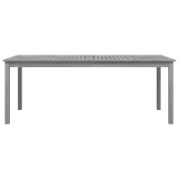 Miniatyr av produktbild för Trädgårdsbord grå 200x100x75 massivt akaciaträ
