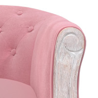 Produktbild för Matstol rosa sammet