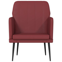Produktbild för Fåtölj vinröd 61x78x80 cm konstläder