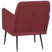Produktbild för Fåtölj vinröd 61x78x80 cm konstläder