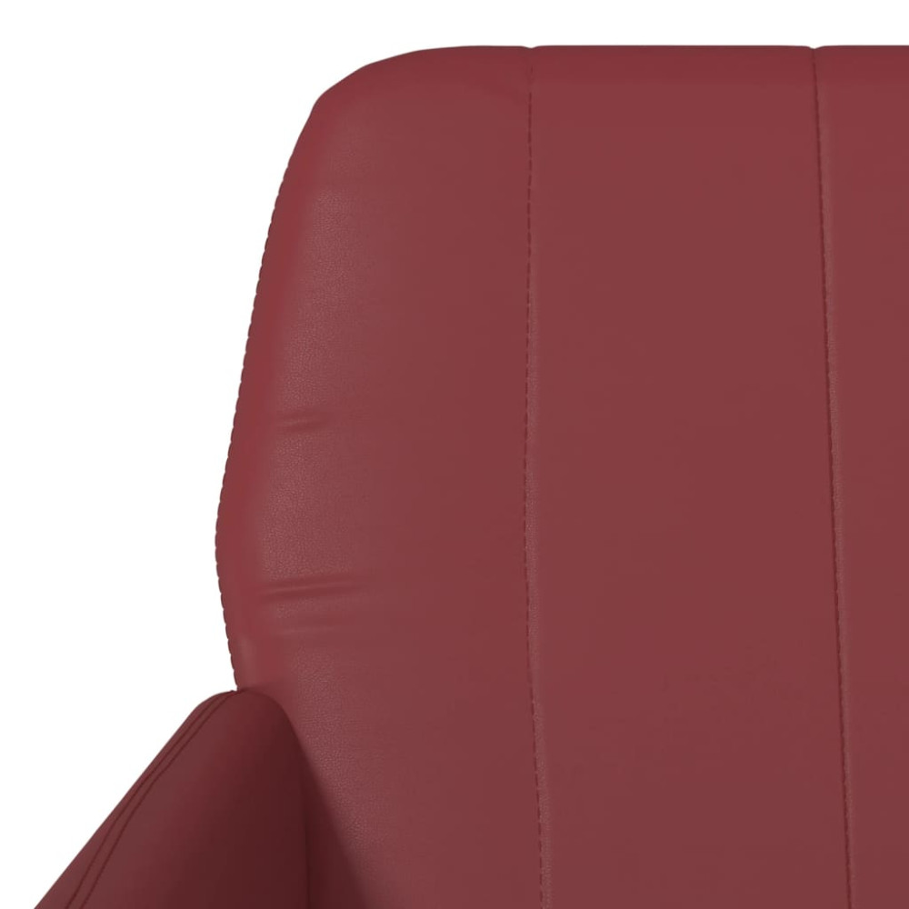 Produktbild för Fåtölj vinröd 61x78x80 cm konstläder
