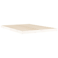 Produktbild för Sängram vit 140x200 cm massiv furu
