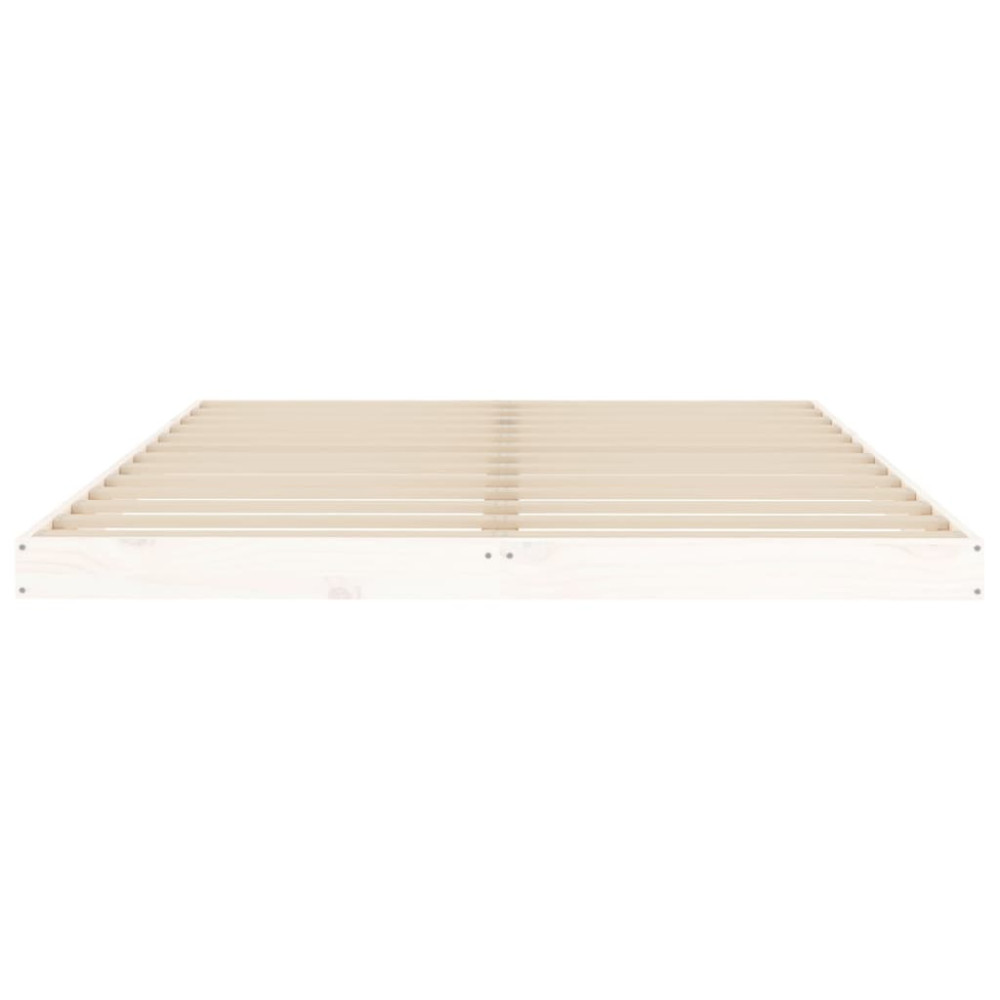 Produktbild för Sängram vit 140x200 cm massiv furu