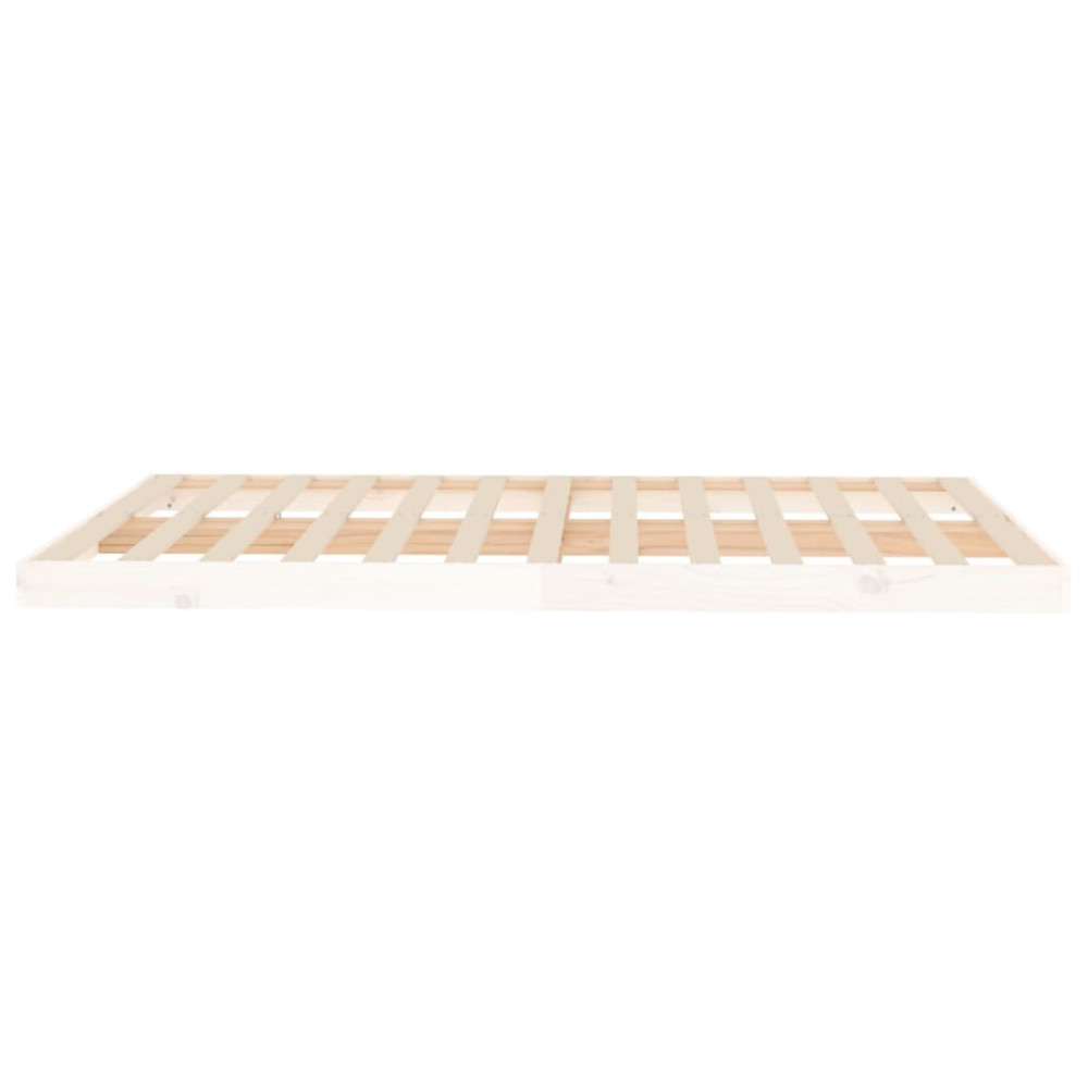 Produktbild för Sängram vit 140x200 cm massiv furu