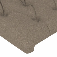 Produktbild för Sänggavel LED taupe 93x16x118/128 cm tyg