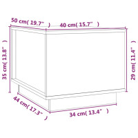 Produktbild för Soffbord grå 40x50x35 cm massivt furu