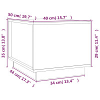 Produktbild för Soffbord svart 40x50x35 cm massivt furu