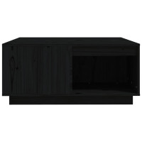 Miniatyr av produktbild för Soffbord svart 80x81x36,5 cm massiv furu