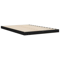 Produktbild för Sängram 120x190 cm massiv furu svart