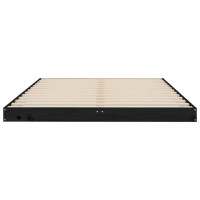 Produktbild för Sängram 120x190 cm massiv furu svart