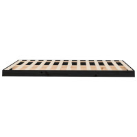 Produktbild för Sängram 120x190 cm massiv furu svart