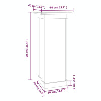 Produktbild för Växtställ 40x40x90 cm massiv furu