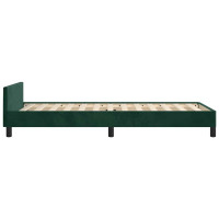 Produktbild för Sängram utan madrass mörkgrön 90x190 cm sammet