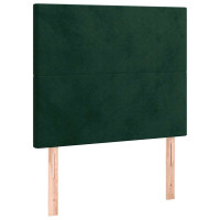 Produktbild för Sängram utan madrass mörkgrön 90x190 cm sammet