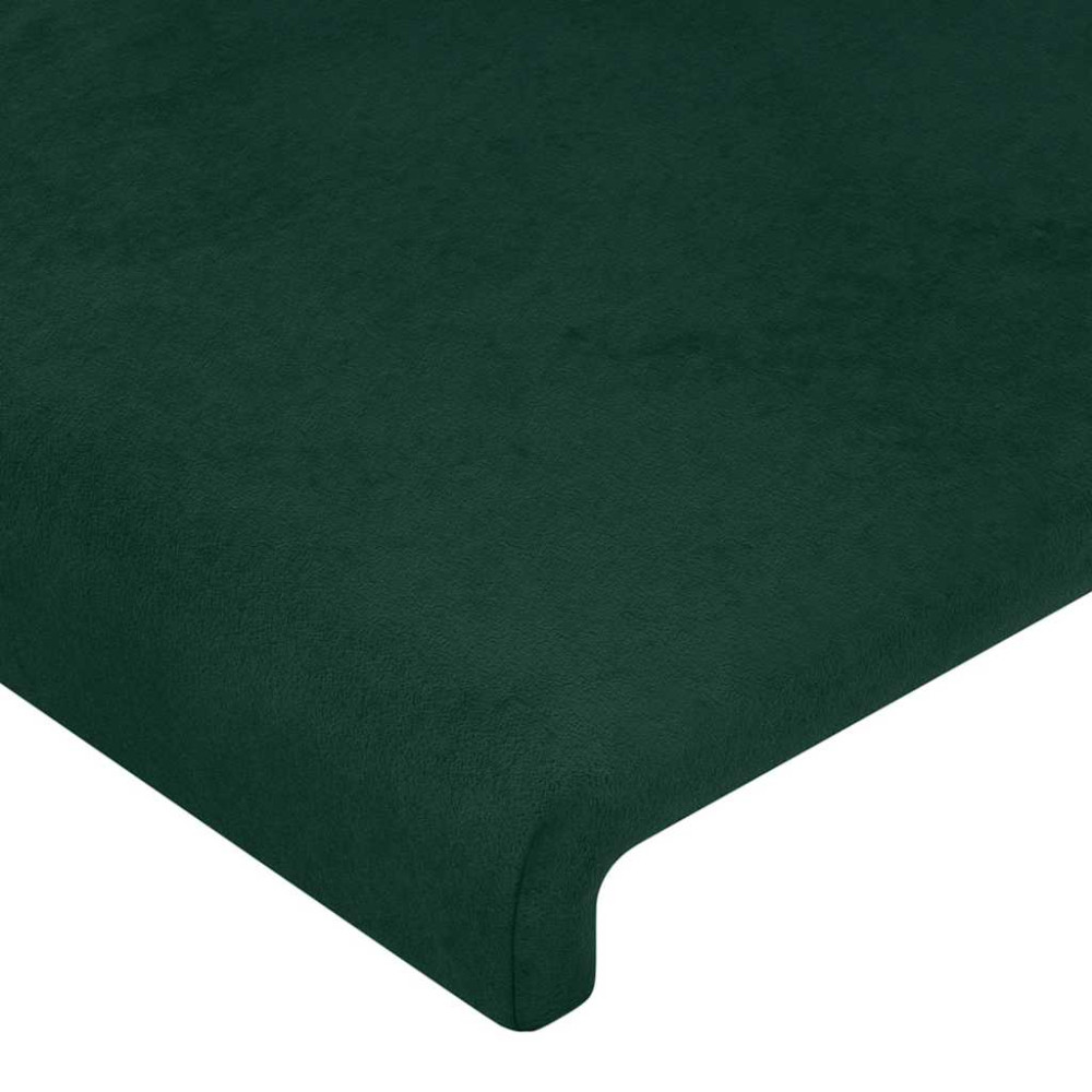 Produktbild för Sängram utan madrass mörkgrön 90x190 cm sammet