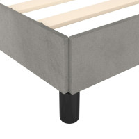 Produktbild för Sängram utan madrass ljusgrå 90x190 cm sammet