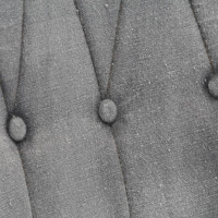 Miniatyr av produktbild för Öronlappsfåtölj med fotpall grå vintage kanvas