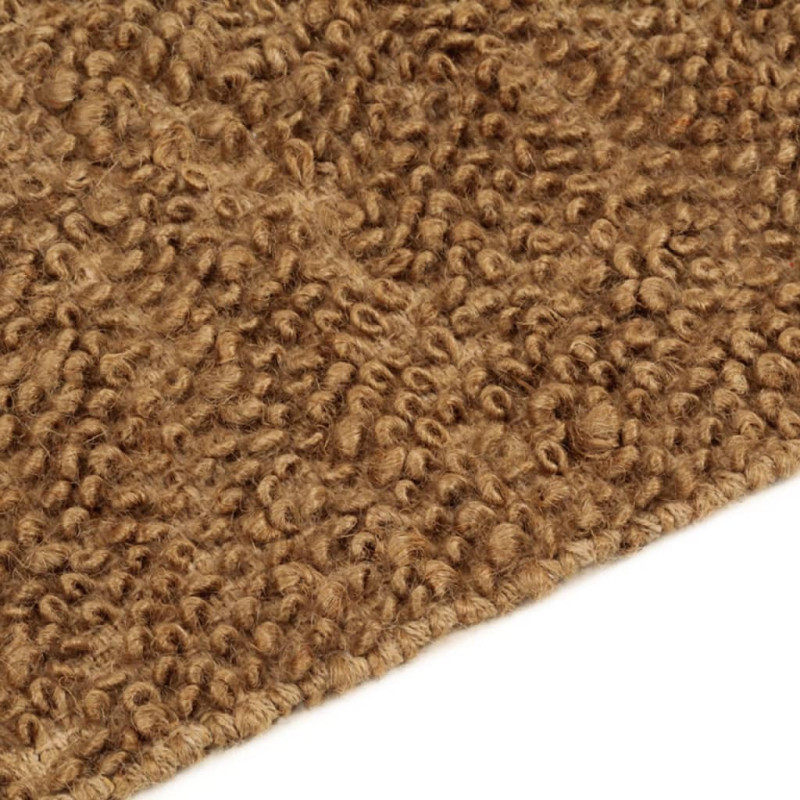 Produktbild för Handgjord matta med öglad lugg 160x230 cm jute och bomull