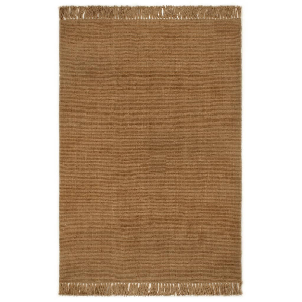 Produktbild för Matta med tofsar 80x300 cm jute