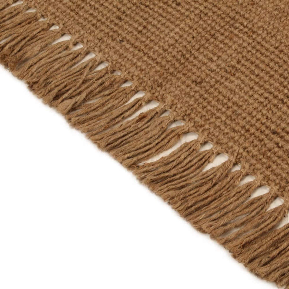 Produktbild för Matta med tofsar 80x300 cm jute