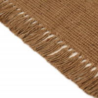 Produktbild för Matta med tofsar 80x300 cm jute