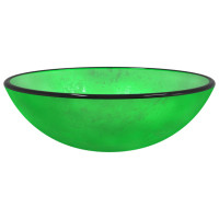 Miniatyr av produktbild för Handfat härdat glas 42x14 cm grön