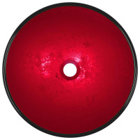 Produktbild för Handfat härdat glas 42x14 cm röd