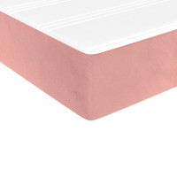 Produktbild för Pocketresårmadrass rosa 90x190x20 cm sammet