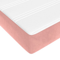 Produktbild för Pocketresårmadrass rosa 120x200x20 cm sammet