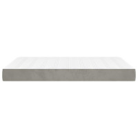 Produktbild för Pocketresårmadrass ljusgrå 140x190x20 cm sammet