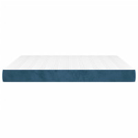 Produktbild för Pocketresårmadrass mörkblå 160x200x20 cm sammet