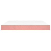 Produktbild för Pocketresårmadrass rosa 160x200x20 cm sammet