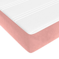 Produktbild för Pocketresårmadrass rosa 160x200x20 cm sammet
