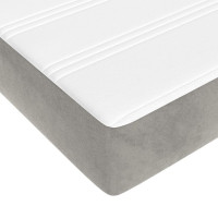 Produktbild för Pocketresårmadrass ljusgrå 180x200x20 cm sammet