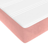 Produktbild för Pocketresårmadrass rosa 180x200x20 cm sammet