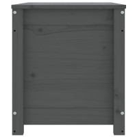 Produktbild för Förvaringslåda grå 80x40x45,5 cm massiv furu