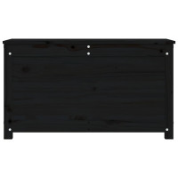 Produktbild för Förvaringslåda svart 80x40x45,5 cm massiv furu