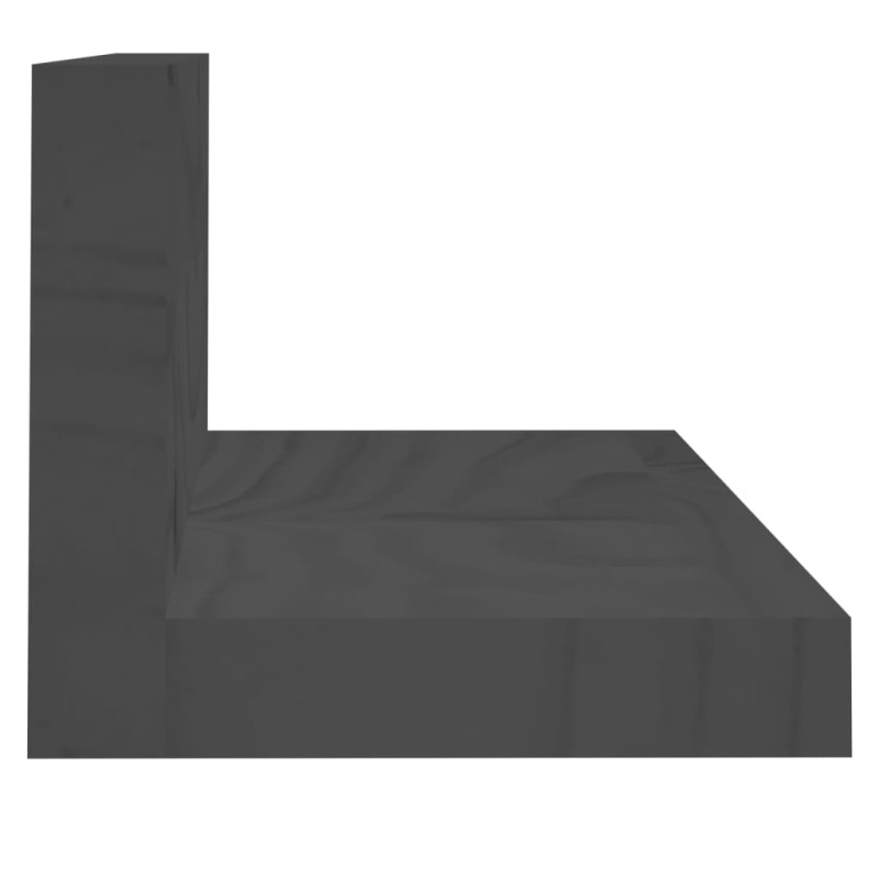 Produktbild för Väggskåp 2 st grå 80x11x9 cm massiv furu