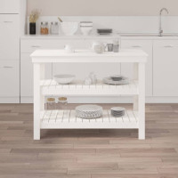 Produktbild för Skobänk vit 110,5x50x80 cm massiv furu