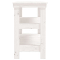 Produktbild för Skobänk vit 110,5x50x80 cm massiv furu