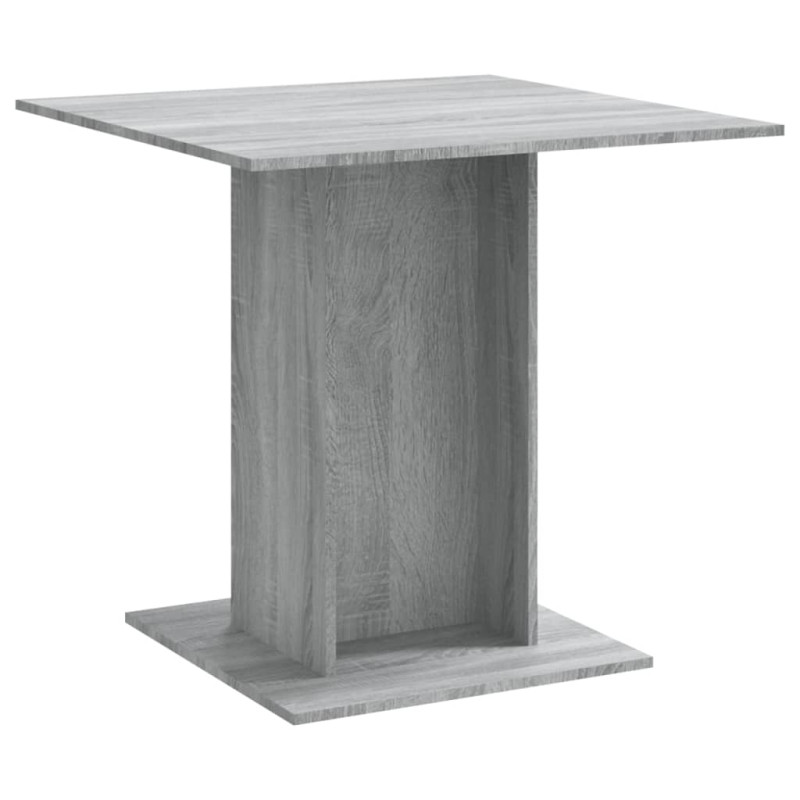 Produktbild för Matbord grå sonoma 80x80x75 cm konstruerat trä