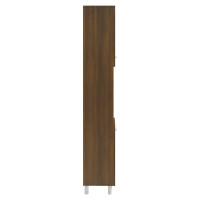 Miniatyr av produktbild för Badrumsskåp brun ek 30x30x179 cm konstruerat trä