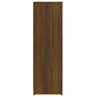Miniatyr av produktbild för Badrumsskåp brun ek 30x30x95 cm konstruerat trä