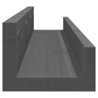 Produktbild för Väggskåp 2 st grå 80x12x9 cm massiv furu