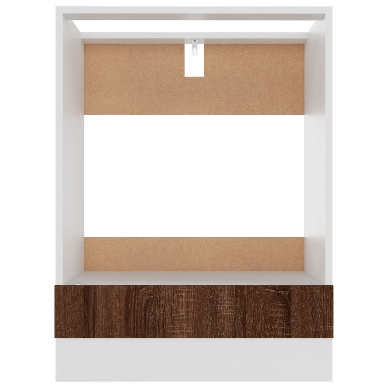 Produktbild för Köksskåp för ugn brun ek 60x46x81,5 cm konstruerat trä
