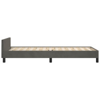 Produktbild för Sängram utan madrass mörkgrå 90x190 cm sammet