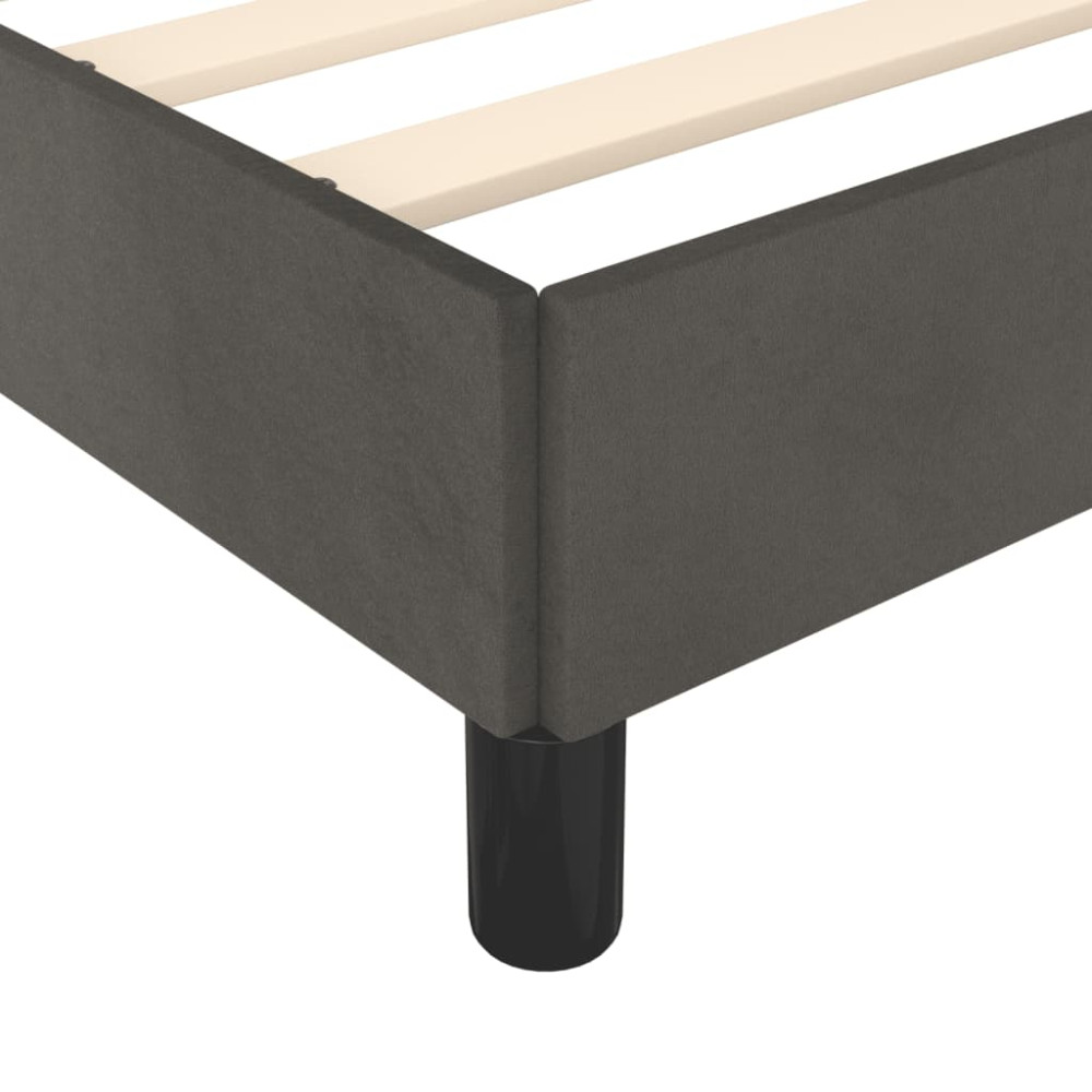Produktbild för Sängram utan madrass mörkgrå 90x190 cm sammet