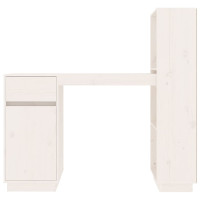 Miniatyr av produktbild för Skrivbord vit 110x53x117 cm massiv furu
