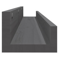 Miniatyr av produktbild för Väggskåp 2 st grå 110x12x9 cm massiv furu