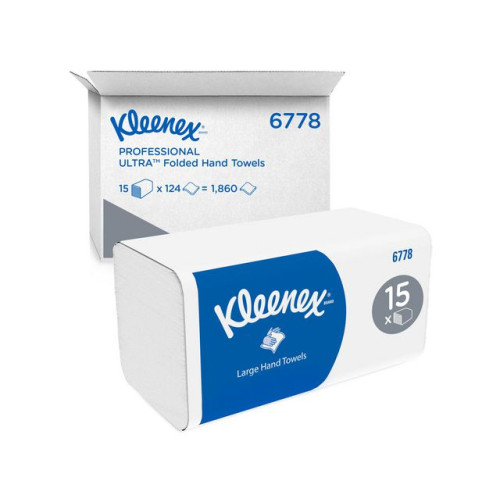 Kleenex Handduk KLEENEX V-vikt 1860/fp Vit